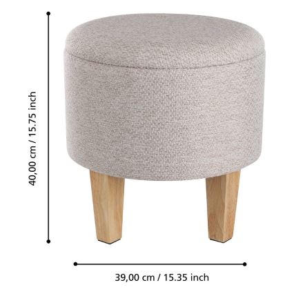 Eglo 424032 - Skammel MASHIKE 40x39 cm beige