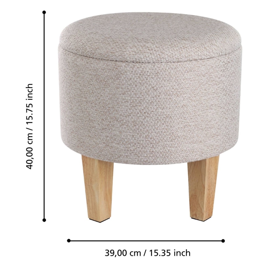 Eglo 424032 - Skammel MASHIKE 40x39 cm beige