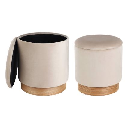 Eglo - SÆT 2x Taburet diameter 30,5/37 cm beige
