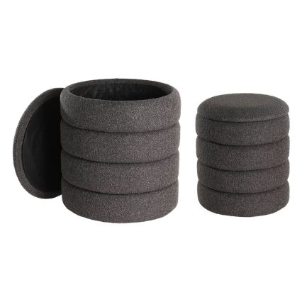 Eglo - SÆT 2x Taburet diameter 33,5/40 cm sort
