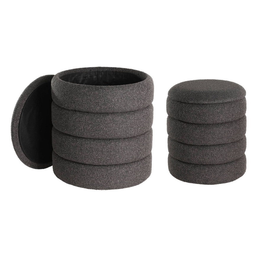 Eglo - SÆT 2x Taburet diameter 33,5/40 cm sort