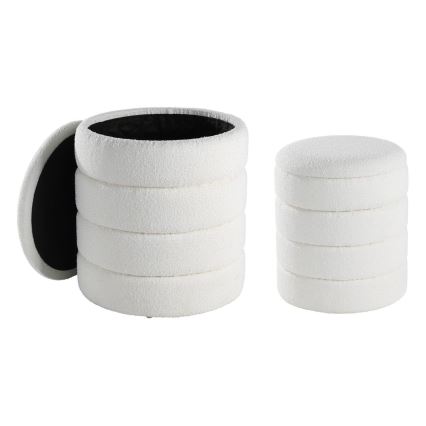 Eglo - SÆT 2x Taburet diameter 33,5/40 cm hvid