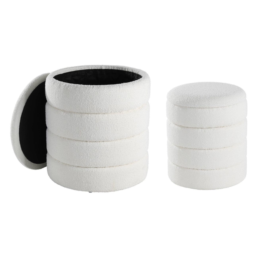 Eglo - SÆT 2x Taburet diameter 33,5/40 cm hvid