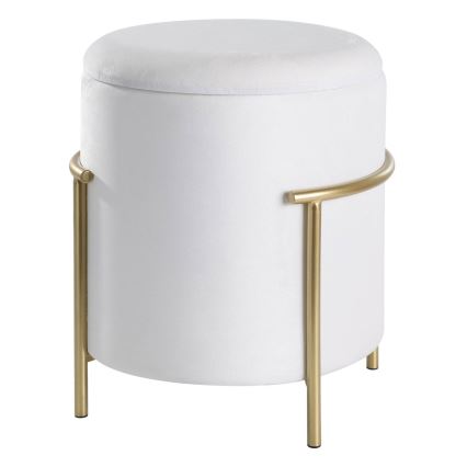 Eglo - Taburet 46x41 cm hvid/guldfarvet