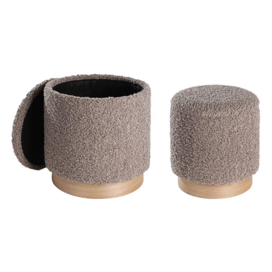 Eglo - SÆT 2x Taburet diameter 31,5/38,5 cm brun