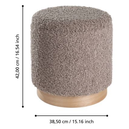 Eglo - SÆT 2x Taburet diameter 31,5/38,5 cm brun