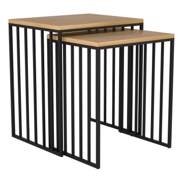 Eglo 424143 - Sæt med 2 sideborde TOZAWA brun/sort