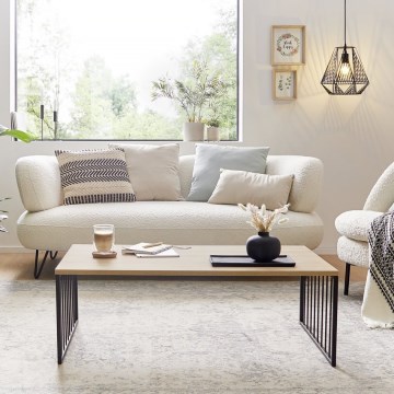 Eglo 424801 - Sofabord AUKSIDE 53,5x100 cm brun/sort