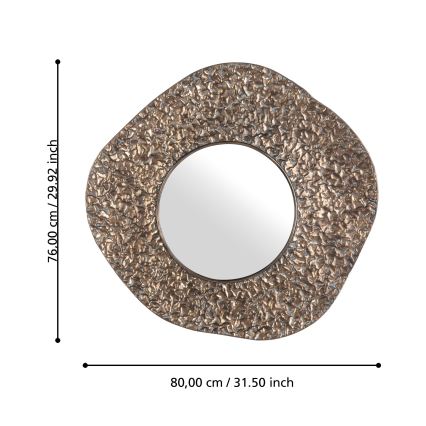 Eglo 425073 - Vægspejl TOAMASINA 76x80 cm i bronze