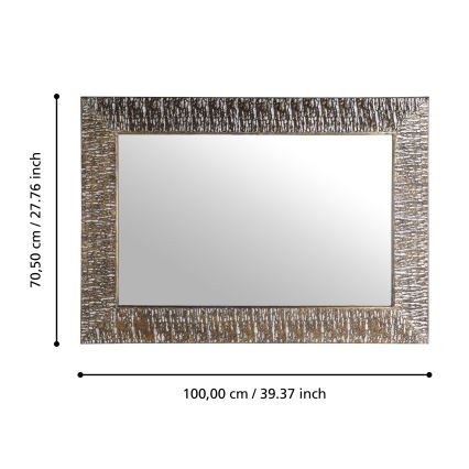 Eglo 425076 - Vægspejl TOAMASINA 100x70,5 cm bronzefarvet