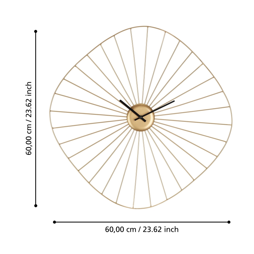 Eglo 425517 - Vægur MATSUMOTO 1xAA 60x60 cm guld