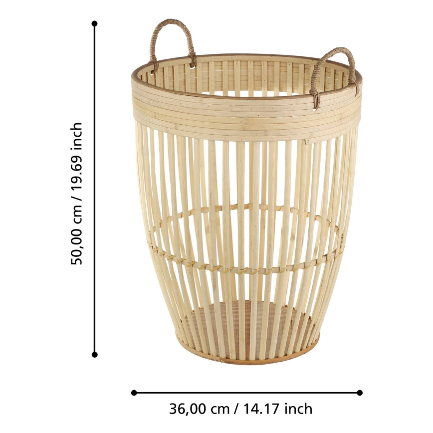 Eglo - Dekorativ kurv 50x36 cm beige