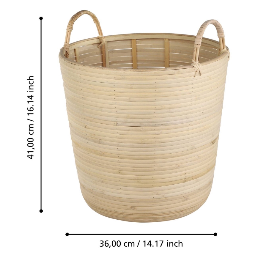Eglo - Dekorativ kurv 41x36 cm beige