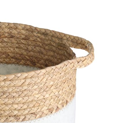 Eglo 426584 - Sæt 2 stk. dekorative kurve NANAE 30x31 cm hvid/beige