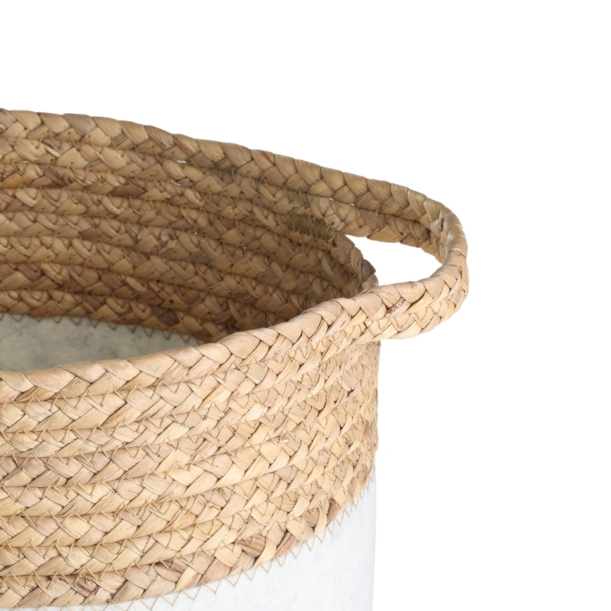 Eglo 426584 - Sæt 2 stk. dekorative kurve NANAE 30x31 cm hvid/beige