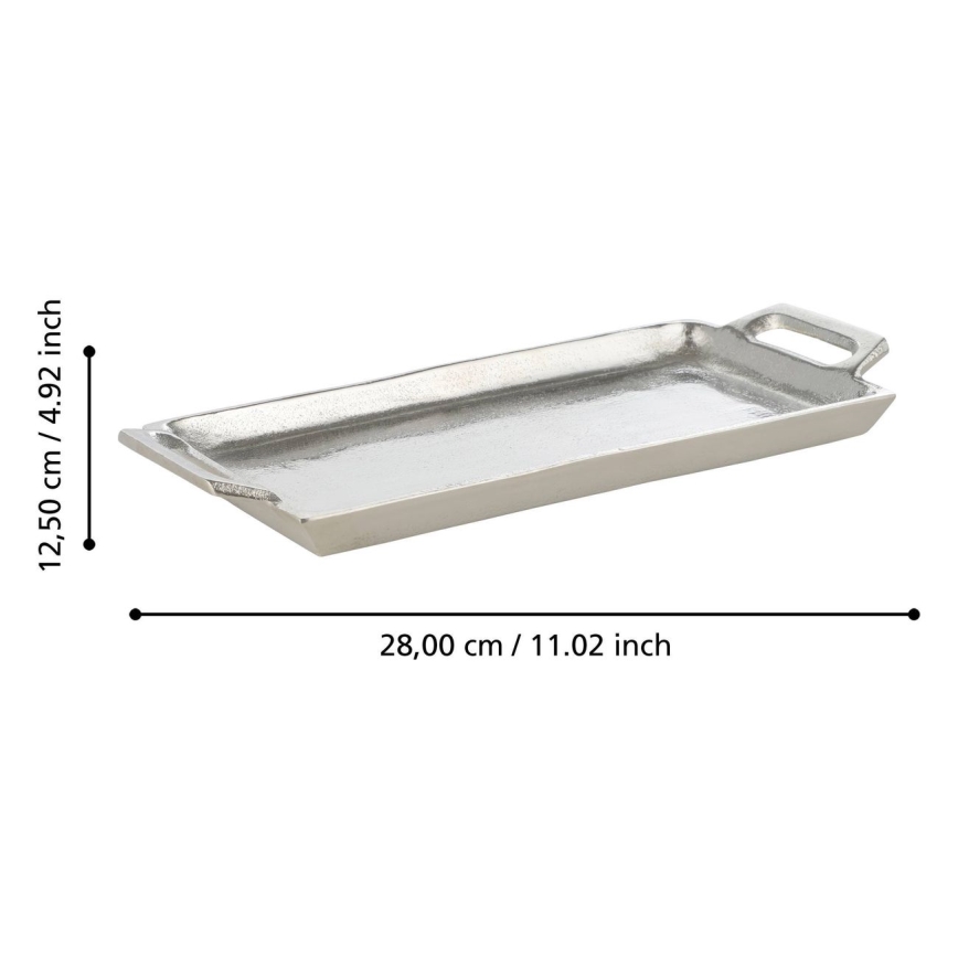 Eglo - Dekorativ bakke 12,5x28,5 cm krom