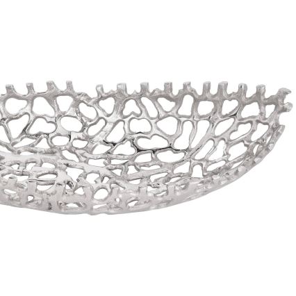 Eglo - SÆT 2x Dekorativ bakke 44/61 cm sølvfarvet