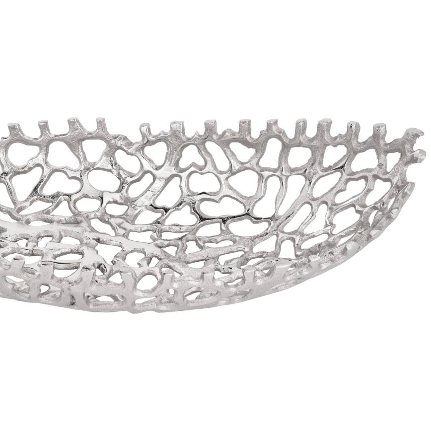 Eglo - SÆT 2x Dekorativ bakke 44/61 cm sølvfarvet