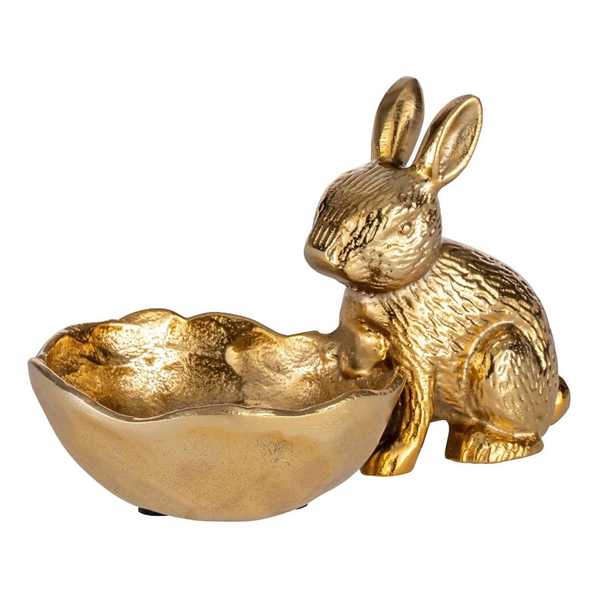 Eglo 427295 - Metaldekoration AMBALAVA 12x20 cm hare med skål/guldfarvet