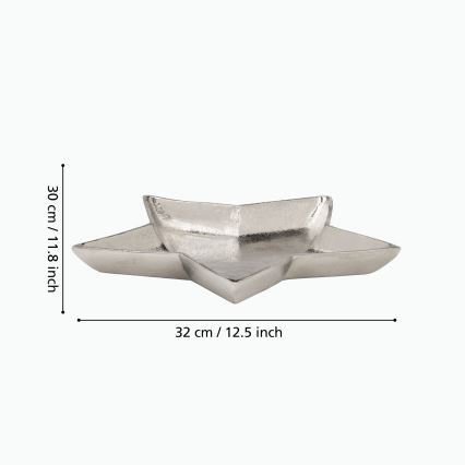 Eglo 427425 - Dekorativ bakke AMBOLOSY 30x32 cm sølvfarvet