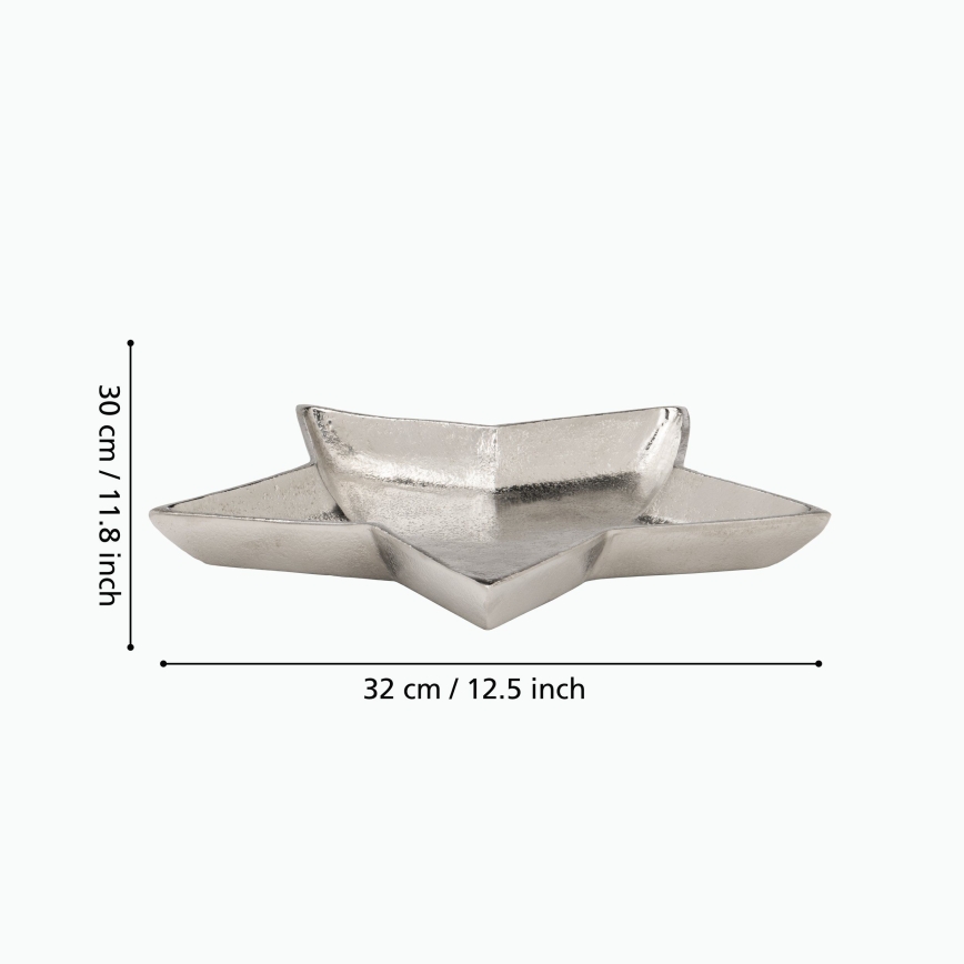 Eglo 427425 - Dekorativ bakke AMBOLOSY 30x32 cm sølvfarvet