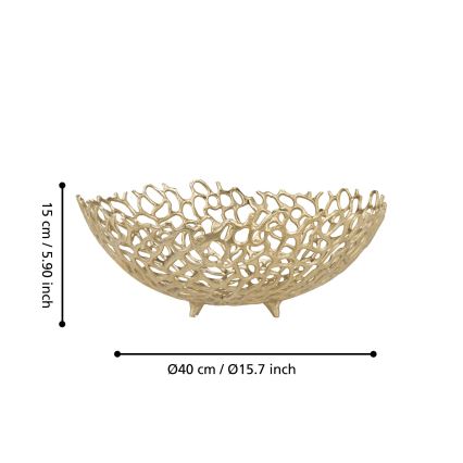 Eglo 427496 - Dekorationsskål KIMITSU Ø 40 cm, guld