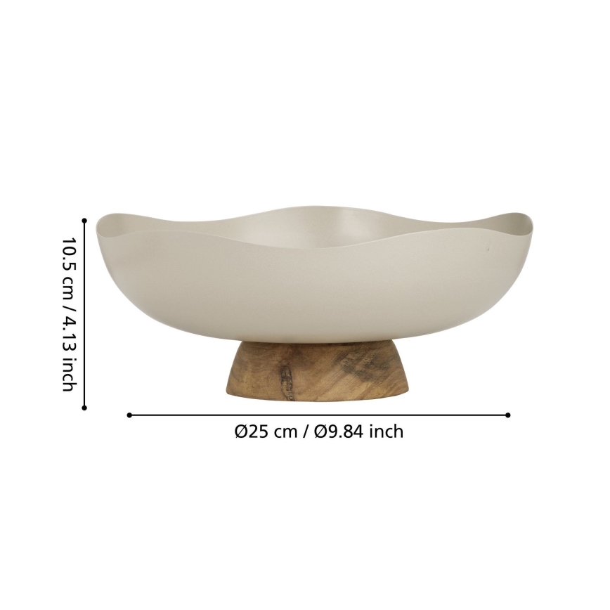 Eglo - Dekorativ bakke diameter 25 cm beige