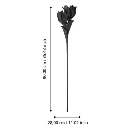 Eglo - Kunstig blomst 90 cm sort