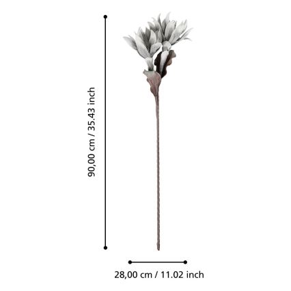 Eglo - Kunstig blomst 90 cm grå