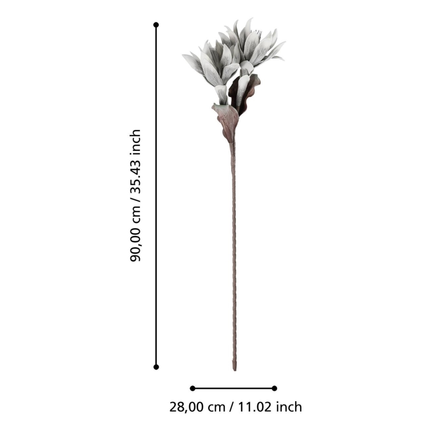 Eglo - Kunstig blomst 90 cm grå