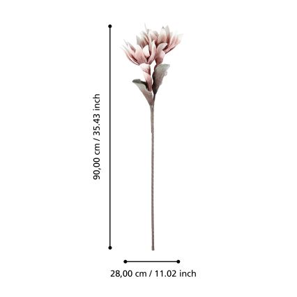 Eglo - Kunstig blomst 90 cm lyserød
