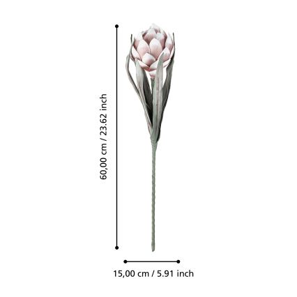 Eglo - Kunstig blomst 60 cm lyserød