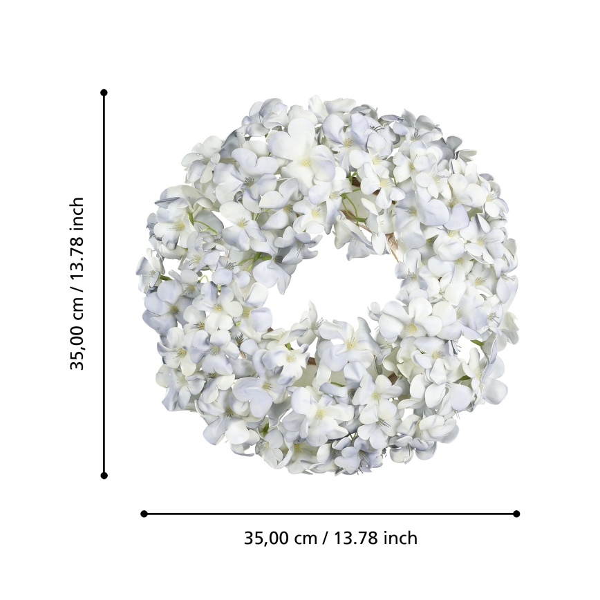 Eglo - Kunstig blomsterkrans diameter 35 cm blå