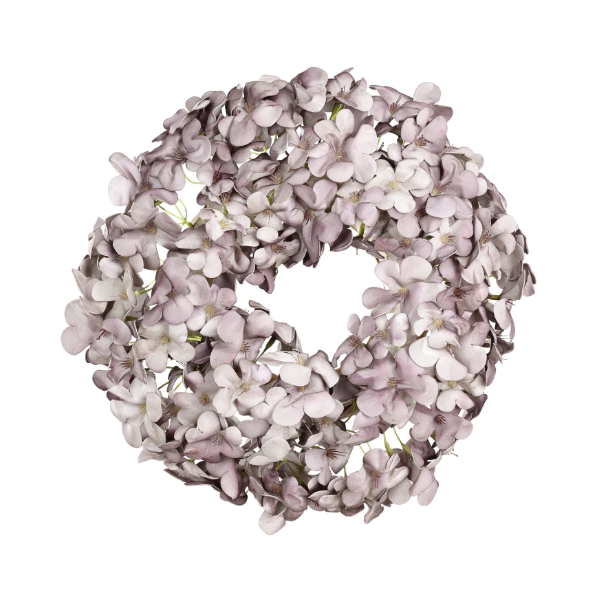 Eglo - Kunstig blomsterkrans diameter 35 cm lilla