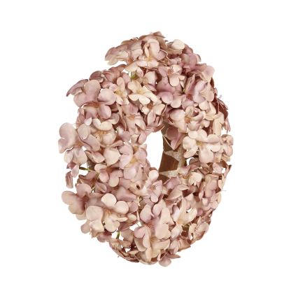 Eglo - Kunstig blomsterkrans diameter 35 cm lyserød
