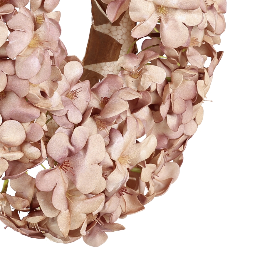 Eglo - Kunstig blomsterkrans diameter 35 cm lyserød