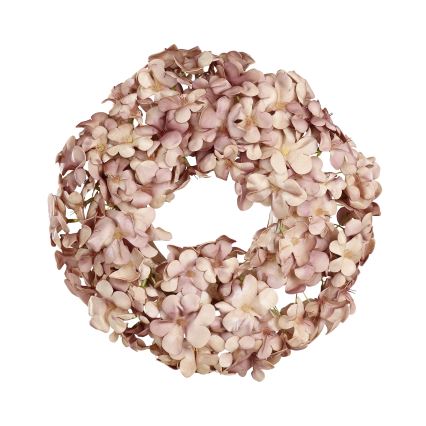 Eglo - Kunstig blomsterkrans diameter 35 cm lyserød
