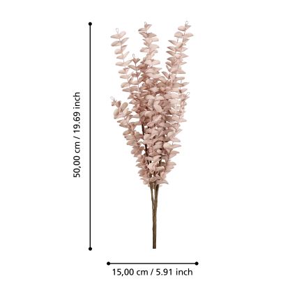Eglo - Kunstig blomst 50 cm lyserød