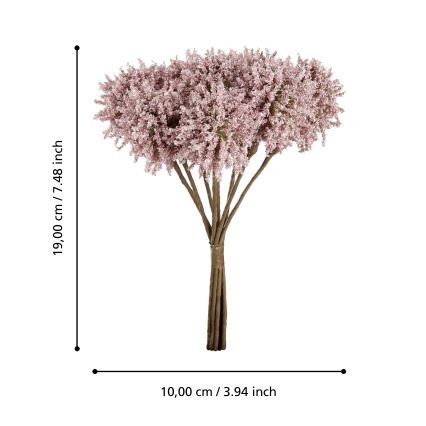 Eglo - Kunstig blomst 19 cm lyserød