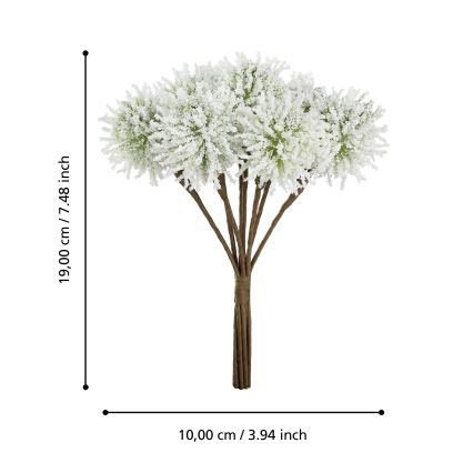 Eglo - Kunstig blomst 19 cm hvid