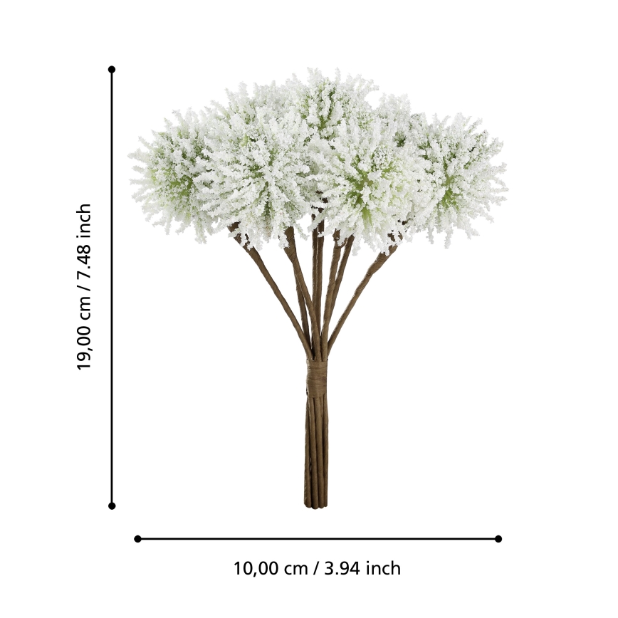 Eglo - Kunstig blomst 19 cm hvid