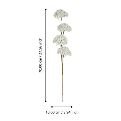Eglo - Kunstig blomst 70 cm hvid