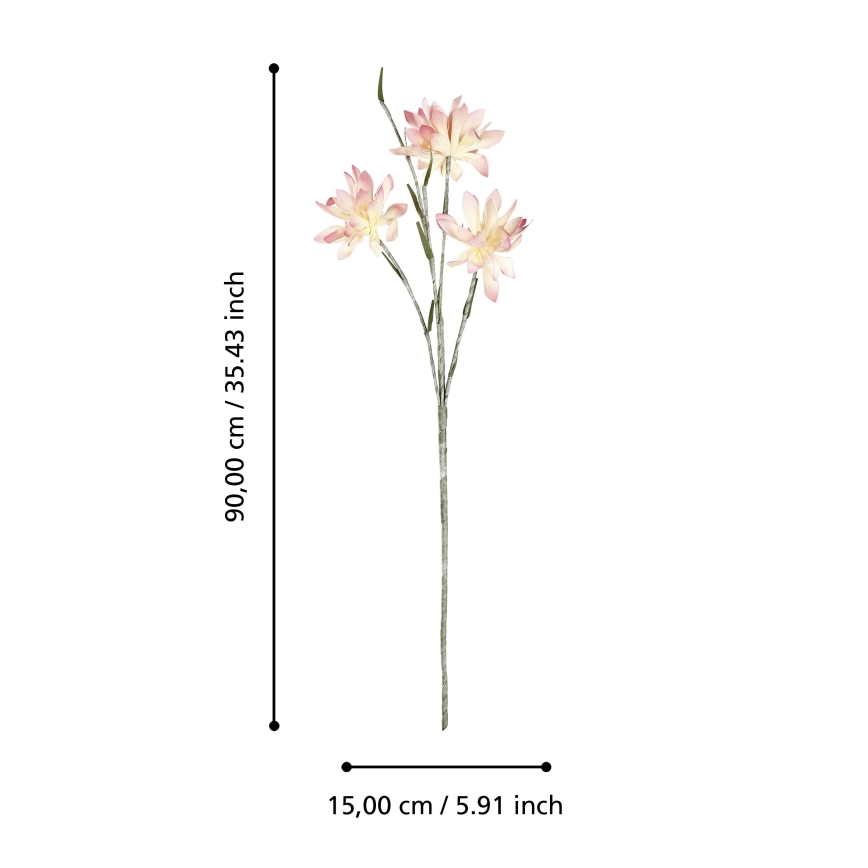 Eglo - Kunstig blomst 90 cm lyserød