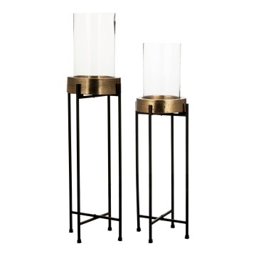 Eglo 428257 - Sæt 2x lysestage IBUSUKI guld/sort
