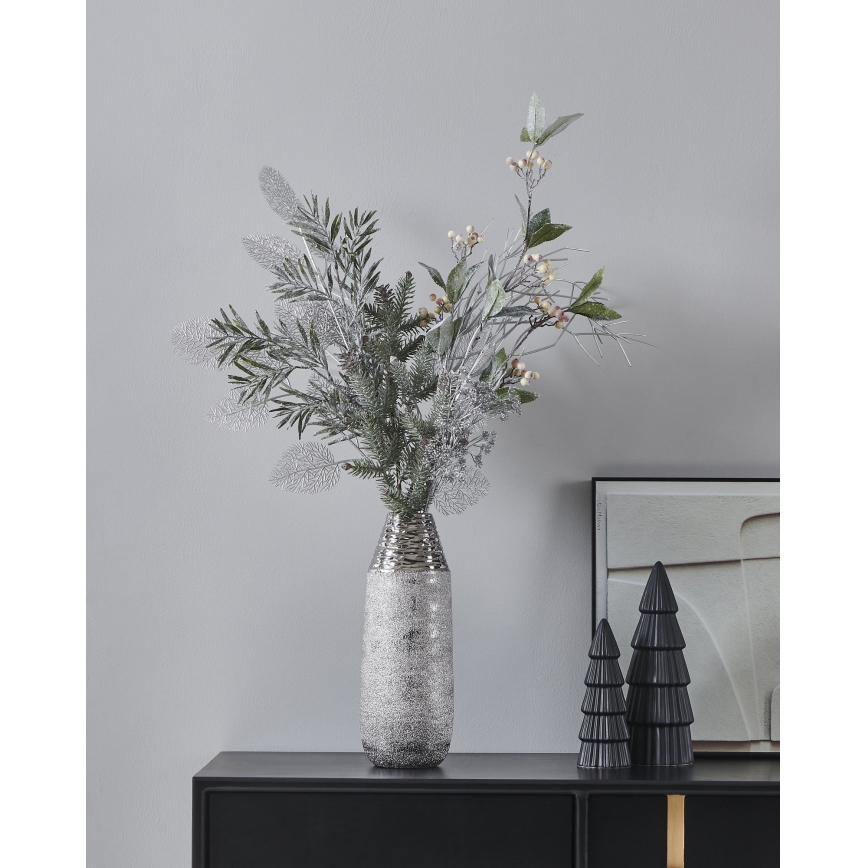 Eglo - Kunstig blomst 87,5 cm sølvfarvet