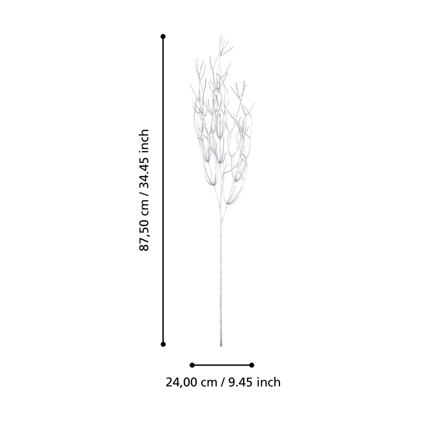 Eglo - Kunstig blomst 87,5 cm sølvfarvet