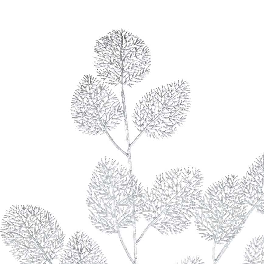 Eglo - Kunstig blomst 87,5 cm sølvfarvet