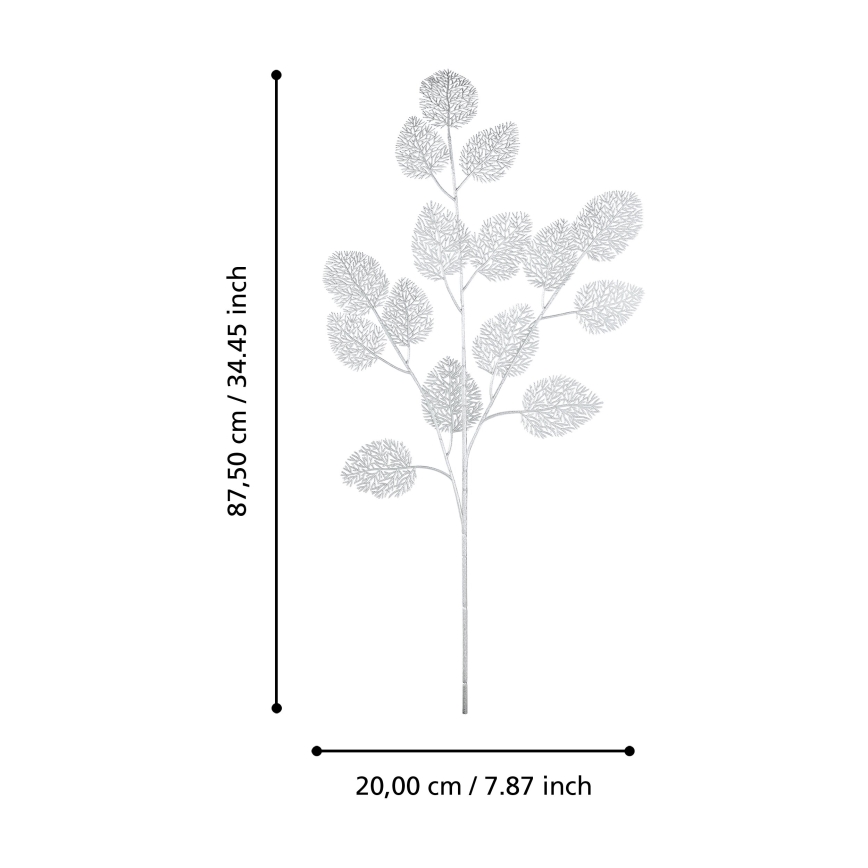 Eglo - Kunstig blomst 87,5 cm sølvfarvet