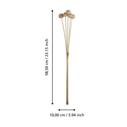 Eglo - Kunstig blomst 58,5 cm guldfarvet