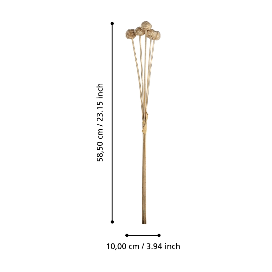 Eglo - Kunstig blomst 58,5 cm guldfarvet